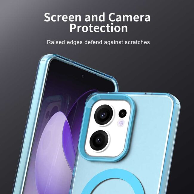 Husa premium pentru  Oppo Reno 13F, 13FS 4G, 5G VivaShell Fusion compatibila MagSafe, Anti-Shock - Protectie Avansata Display & Camera - Design Slim și Elegant - Albastru