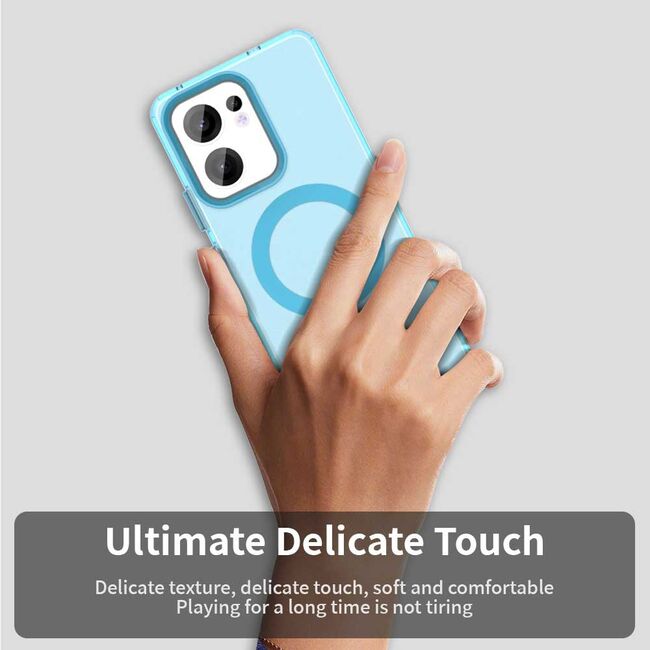 Husa premium pentru  Oppo Reno 13F, 13FS 4G, 5G VivaShell Fusion compatibila MagSafe, Anti-Shock - Protectie Avansata Display & Camera - Design Slim și Elegant - Albastru