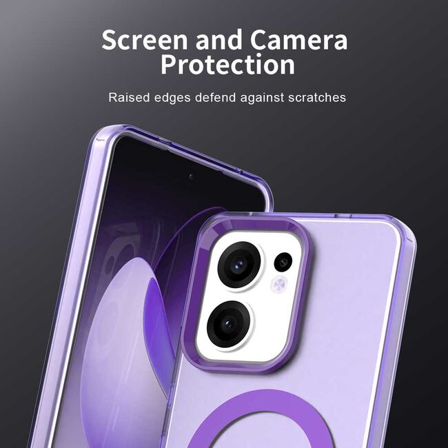 Husa premium pentru  Oppo Reno 13F, 13FS 4G, 5G VivaShell Fusion compatibila MagSafe, Anti-Shock - Protectie Avansata Display & Camera - Design Slim și Elegant - Mov