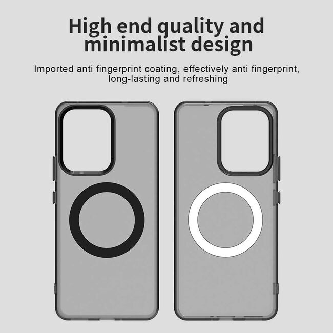 Husa premium pentru  Oppo Reno 13F, 13FS 4G, 5G VivaShell Fusion compatibila MagSafe, Anti-Shock - Protectie Avansata Display & Camera - Design Slim și Elegant - Negru