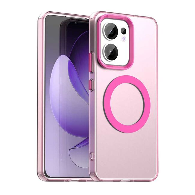 Husa premium pentru  Oppo Reno 13F, 13FS 4G, 5G VivaShell Fusion compatibila MagSafe, Anti-Shock - Protectie Avansata Display & Camera - Design Slim și Elegant - Roz