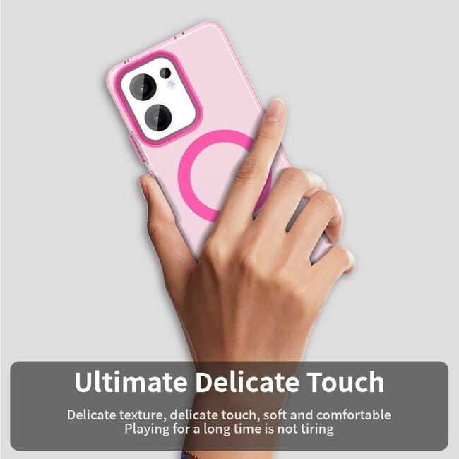Husa premium pentru  Oppo Reno 13F, 13FS 4G, 5G VivaShell Fusion compatibila MagSafe, Anti-Shock - Protectie Avansata Display & Camera - Design Slim și Elegant - Roz