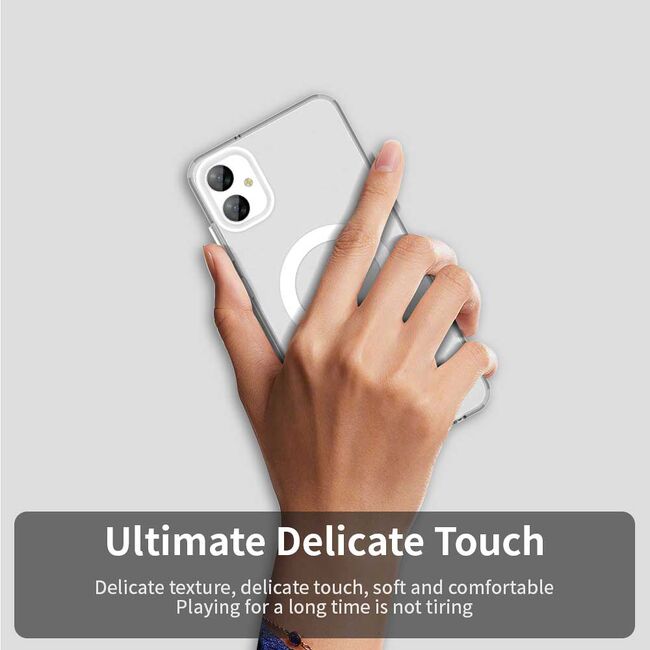 Husa premium pentru  Samsung Galaxy A05 VivaShell Fusion compatibila MagSafe, Anti-Shock - Protectie Avansata Display & Camera - Design Slim și Elegant - Alb