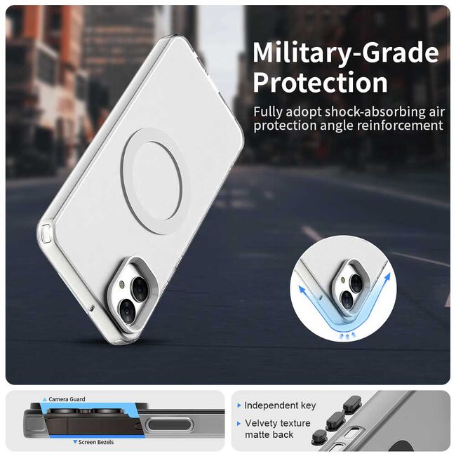 Husa premium pentru  Samsung Galaxy A05 VivaShell Fusion compatibila MagSafe, Anti-Shock - Protectie Avansata Display & Camera - Design Slim și Elegant - Alb