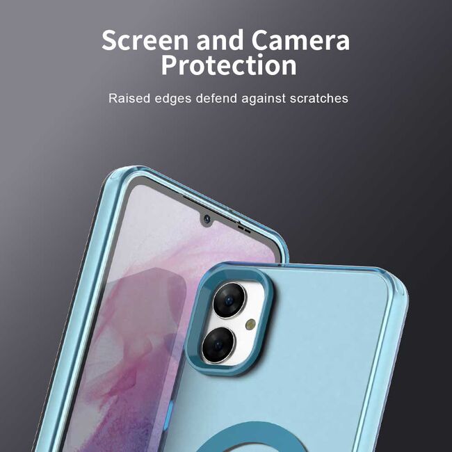 Husa premium pentru  Samsung Galaxy A05 VivaShell Fusion compatibila MagSafe, Anti-Shock - Protectie Avansata Display & Camera - Design Slim și Elegant - Albastru