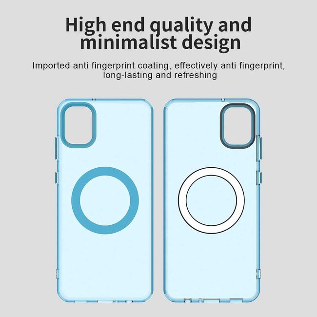 Husa premium pentru  Samsung Galaxy A05 VivaShell Fusion compatibila MagSafe, Anti-Shock - Protectie Avansata Display & Camera - Design Slim și Elegant - Albastru