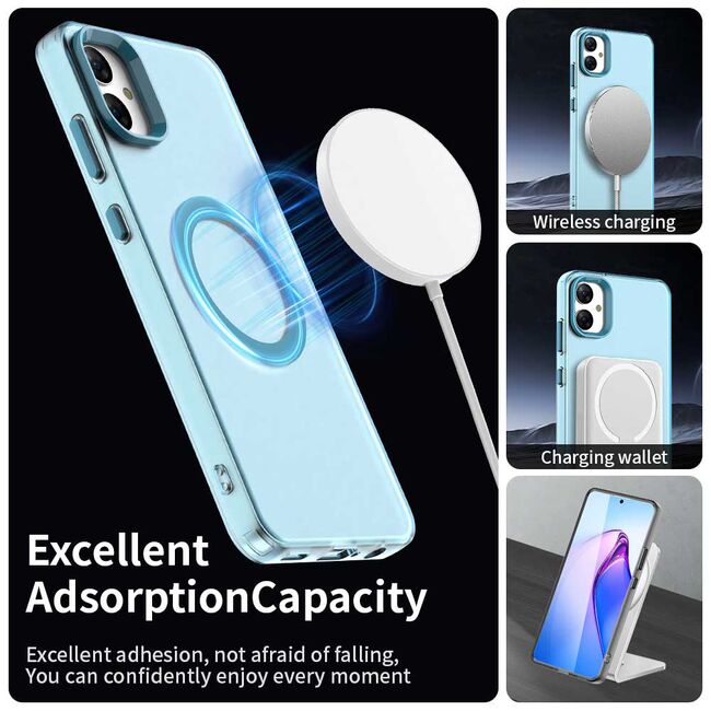 Husa premium pentru  Samsung Galaxy A05 VivaShell Fusion compatibila MagSafe, Anti-Shock - Protectie Avansata Display & Camera - Design Slim și Elegant - Albastru