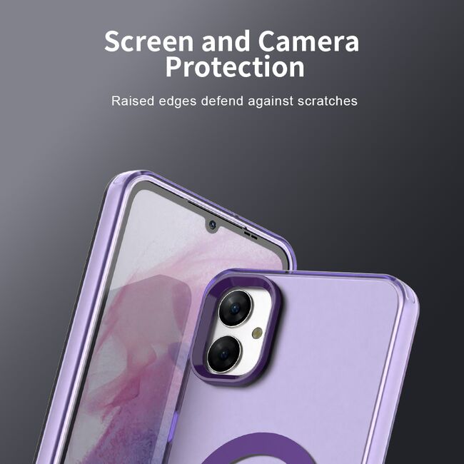 Husa premium pentru  Samsung Galaxy A05 VivaShell Fusion compatibila MagSafe, Anti-Shock - Protectie Avansata Display & Camera - Design Slim și Elegant - Mov