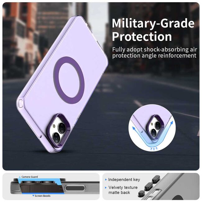 Husa premium pentru  Samsung Galaxy A05 VivaShell Fusion compatibila MagSafe, Anti-Shock - Protectie Avansata Display & Camera - Design Slim și Elegant - Mov