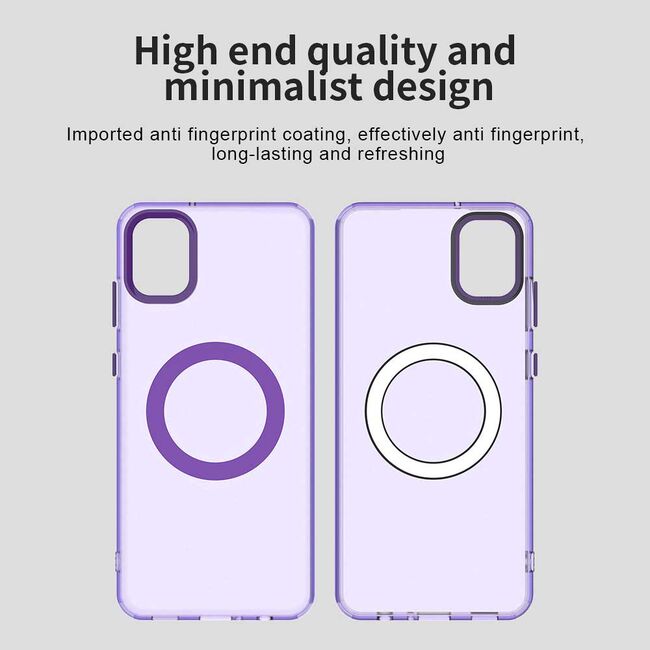 Husa premium pentru  Samsung Galaxy A05 VivaShell Fusion compatibila MagSafe, Anti-Shock - Protectie Avansata Display & Camera - Design Slim și Elegant - Mov