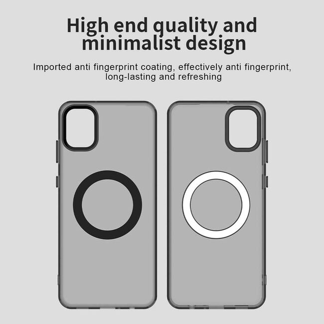 Husa premium pentru  Samsung Galaxy A05 VivaShell Fusion compatibila MagSafe, Anti-Shock - Protectie Avansata Display & Camera - Design Slim și Elegant - Negru