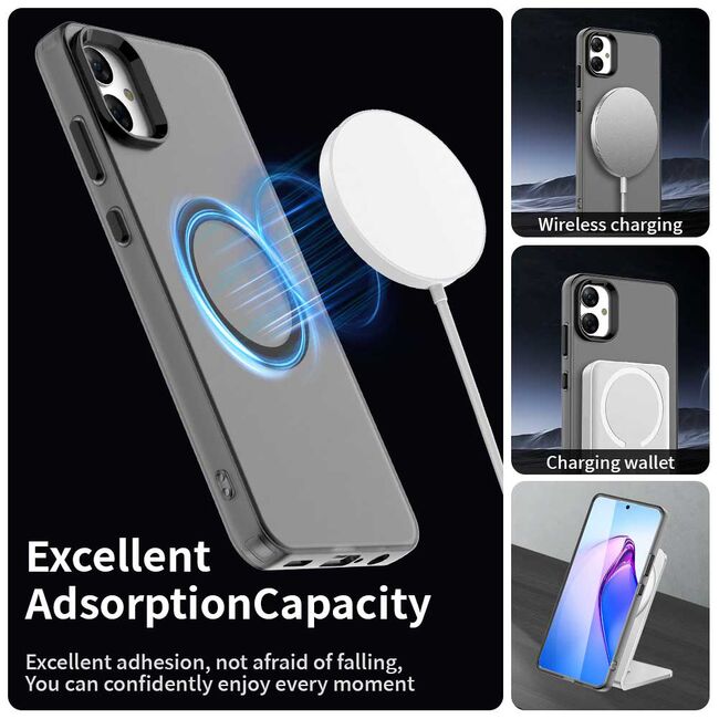 Husa premium pentru  Samsung Galaxy A05 VivaShell Fusion compatibila MagSafe, Anti-Shock - Protectie Avansata Display & Camera - Design Slim și Elegant - Negru