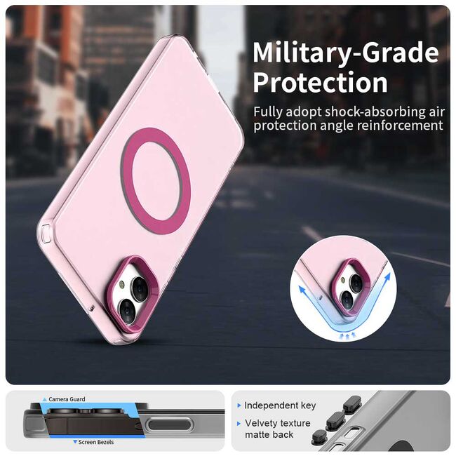 Husa premium pentru  Samsung Galaxy A05 VivaShell Fusion compatibila MagSafe, Anti-Shock - Protectie Avansata Display & Camera - Design Slim și Elegant - Roz
