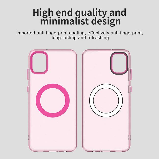 Husa premium pentru  Samsung Galaxy A05 VivaShell Fusion compatibila MagSafe, Anti-Shock - Protectie Avansata Display & Camera - Design Slim și Elegant - Roz