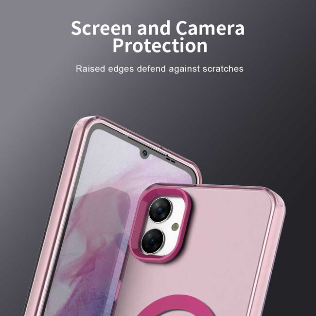 Husa premium pentru  Samsung Galaxy A05 VivaShell Fusion compatibila MagSafe, Anti-Shock - Protectie Avansata Display & Camera - Design Slim și Elegant - Roz