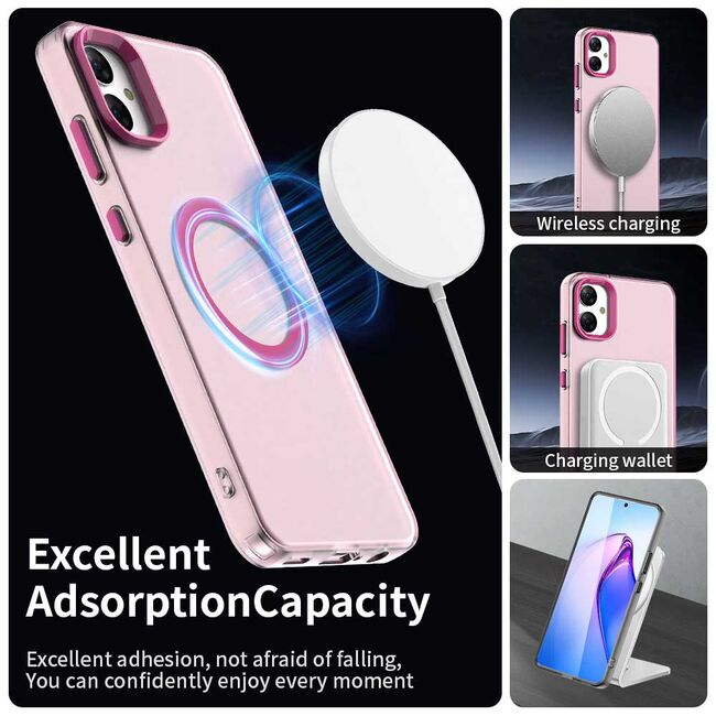 Husa premium pentru  Samsung Galaxy A05 VivaShell Fusion compatibila MagSafe, Anti-Shock - Protectie Avansata Display & Camera - Design Slim și Elegant - Roz