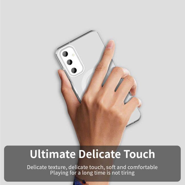 Husa premium pentru  Samsung Galaxy A05s VivaShell Fusion compatibila MagSafe, Anti-Shock - Protectie Avansata Display & Camera - Design Slim și Elegant - Alb