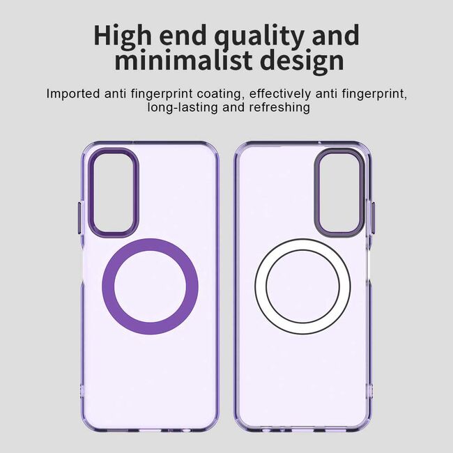 Husa premium pentru  Samsung Galaxy A05s VivaShell Fusion compatibila MagSafe, Anti-Shock - Protectie Avansata Display & Camera - Design Slim și Elegant - Mov