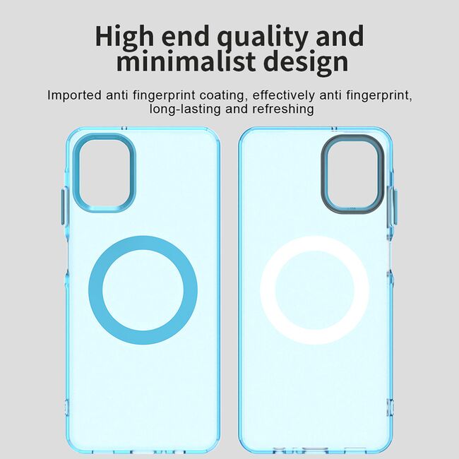 Husa premium pentru  Samsung Galaxy A06 VivaShell Fusion compatibila MagSafe, Anti-Shock - Protectie Avansata Display & Camera - Design Slim și Elegant - Albastru