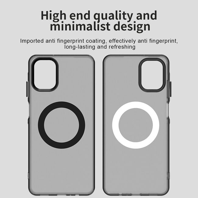 Husa premium pentru  Samsung Galaxy A06 VivaShell Fusion compatibila MagSafe, Anti-Shock - Protectie Avansata Display & Camera - Design Slim și Elegant - Negru