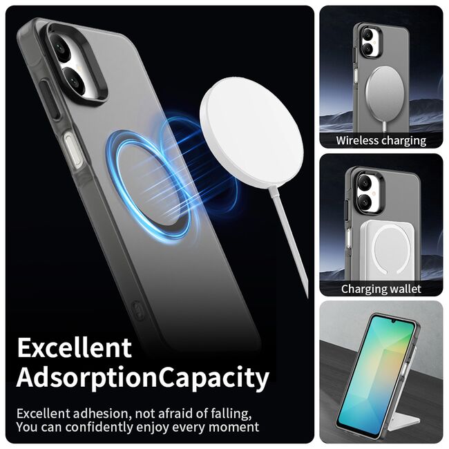 Husa premium pentru  Samsung Galaxy A06 VivaShell Fusion compatibila MagSafe, Anti-Shock - Protectie Avansata Display & Camera - Design Slim și Elegant - Negru