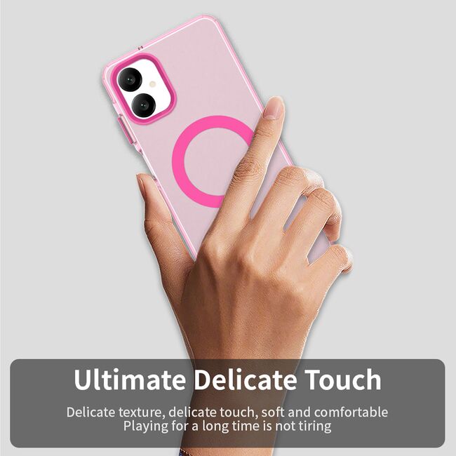 Husa premium pentru  Samsung Galaxy A06 VivaShell Fusion compatibila MagSafe, Anti-Shock - Protectie Avansata Display & Camera - Design Slim și Elegant - Roz