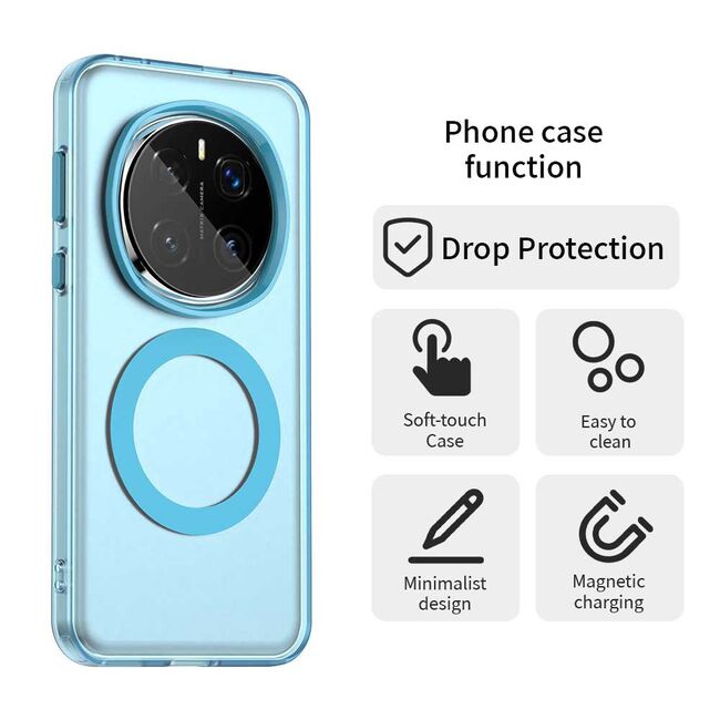 Husa premium pentru Honor Magic 7 Pro VivaShell Fusion compatibila MagSafe, Anti-Shock - Protectie Avansata Display & Camera - Design Slim și Elegant - Albastru