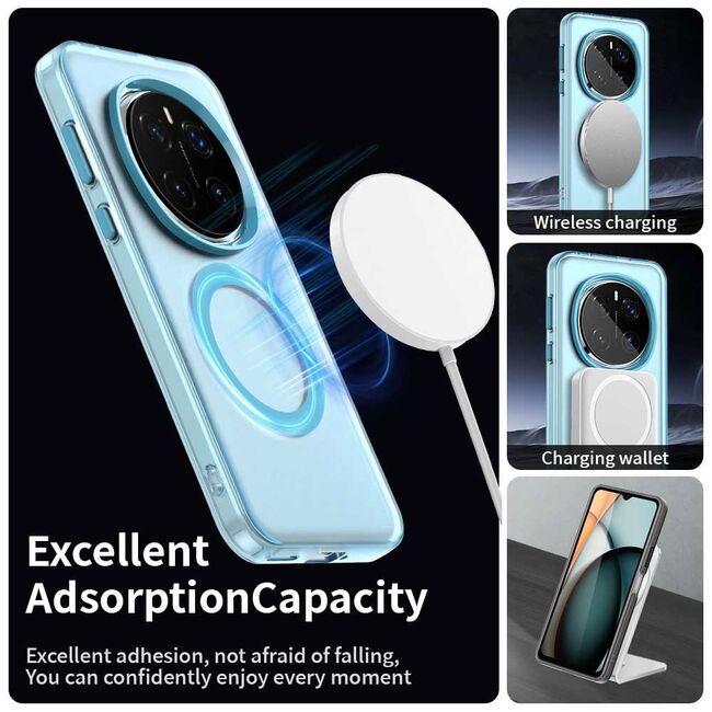 Husa premium pentru Honor Magic 7 Pro VivaShell Fusion compatibila MagSafe, Anti-Shock - Protectie Avansata Display & Camera - Design Slim și Elegant - Albastru