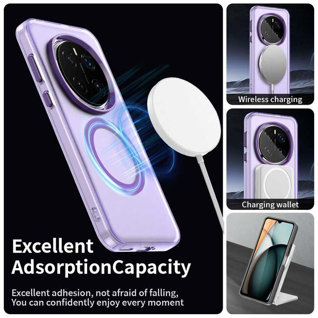 Husa premium pentru Honor Magic 7 Pro VivaShell Fusion compatibila MagSafe, Anti-Shock - Protectie Avansata Display & Camera - Design Slim și Elegant - Mov