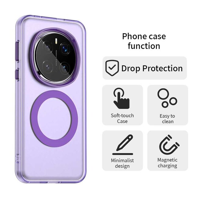 Husa premium pentru Honor Magic 7 Pro VivaShell Fusion compatibila MagSafe, Anti-Shock - Protectie Avansata Display & Camera - Design Slim și Elegant - Mov