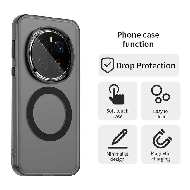 Husa premium pentru Honor Magic 7 Pro VivaShell Fusion compatibila MagSafe, Anti-Shock - Protectie Avansata Display & Camera - Design Slim și Elegant - Negru