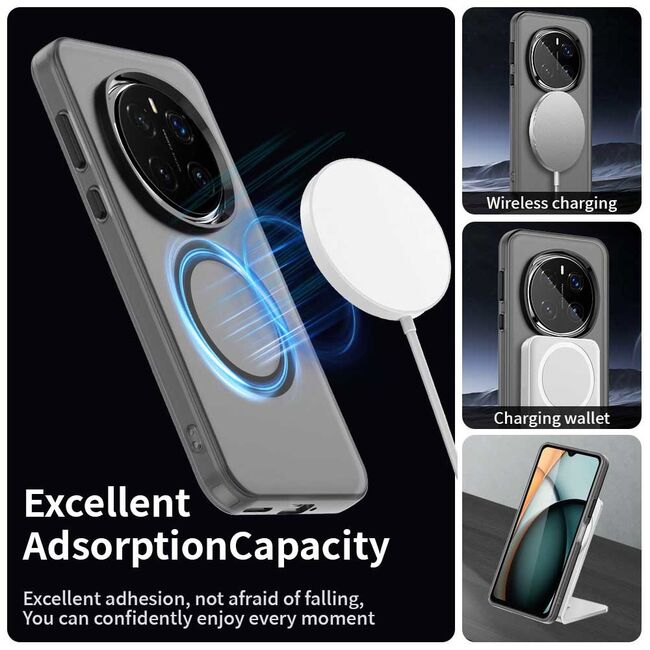 Husa premium pentru Honor Magic 7 Pro VivaShell Fusion compatibila MagSafe, Anti-Shock - Protectie Avansata Display & Camera - Design Slim și Elegant - Negru