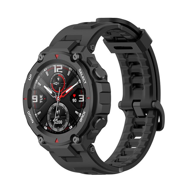 Curea pentru smartwatch Amazfit T-Rex / T-Rex Pro - Quickfit din silicon - Negru