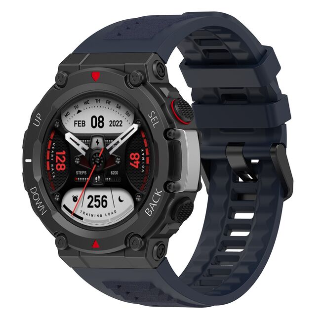 Curea pentru smartwatch Amazfit T-Rex 2 / 2 Ocean Blue - Quickfit din silicon - Albastru