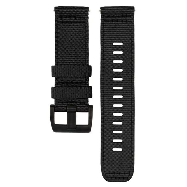 Curea pentru smartwatch Huawei Watch GT 4 (46 mm) / Huawei Watch GT 3 (42 mm) / GT 3 Pro (43 mm) - Quickfit din material textil - latime 20 mm - Negru denim