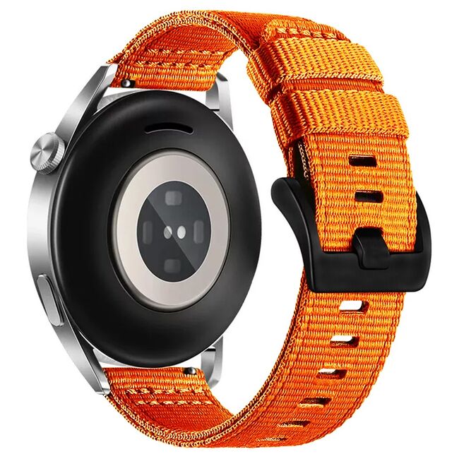 Curea pentru smartwatch Huawei Watch GT 4 (46 mm) / Huawei Watch GT 3 (42 mm) / GT 3 Pro (43 mm) - Quickfit din material textil - latime 20 mm - Portocaliu
