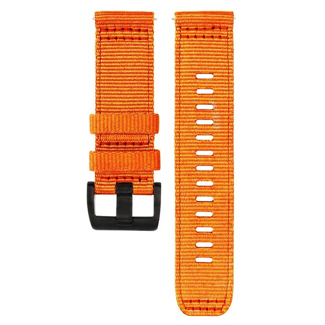 Curea pentru smartwatch Huawei Watch GT 4 (46 mm) / Huawei Watch GT 3 (42 mm) / GT 3 Pro (43 mm) - Quickfit din material textil - latime 20 mm - Portocaliu