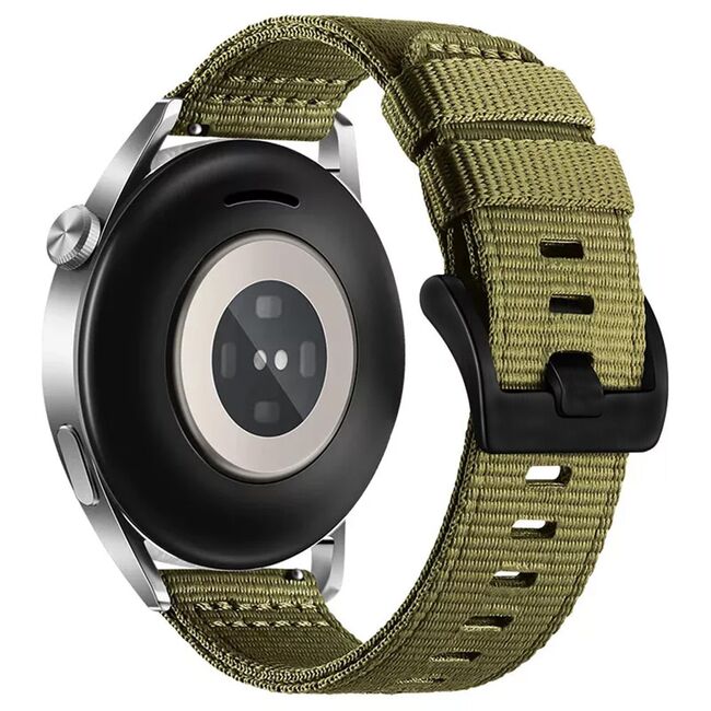 Curea pentru smartwatch Huawei Watch GT 4 (46 mm) / Huawei Watch GT 3 (42 mm) / GT 3 Pro (43 mm) - Quickfit din material textil - latime 20 mm - Verde