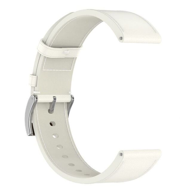 Curea pentru smartwatch Huawei Watch GT 4 (46 mm) / Huawei Watch GT 3 (42 mm) / GT 3 Pro (43 mm) - Quickfit din piele ecologica - latime 20 mm - Alb