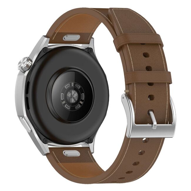 Curea pentru smartwatch Huawei Watch GT 4 (46 mm) / Huawei Watch GT 3 (42 mm) / GT 3 Pro (43 mm) - Quickfit din piele ecologica - latime 20 mm - Maro