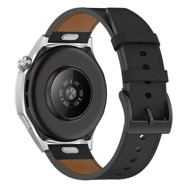 Curea pentru smartwatch Huawei Watch GT 4 (46 mm) / Huawei Watch GT 3 (42 mm) / GT 3 Pro (43 mm) - Quickfit din piele ecologica - latime 20 mm - Negru