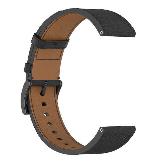 Curea pentru smartwatch Huawei Watch GT 4 (46 mm) / Huawei Watch GT 3 (42 mm) / GT 3 Pro (43 mm) - Quickfit din piele ecologica - latime 20 mm - Negru