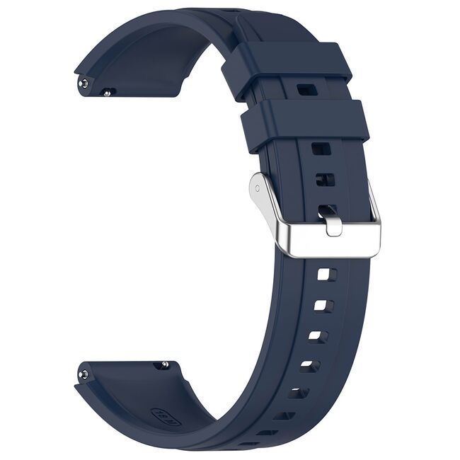 Curea pentru smartwatch Huawei Watch GT 4 (41mm)/W1/Honor Watch S1/Garmin Venu 2S/Vivoactive 4S - Quickfit din silicon - latime 18 mm - Albastru