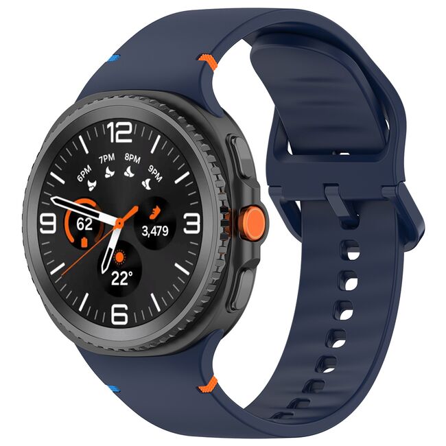 Curea pentru smartwatch Samsung Galaxy Watch 8 40mm/ Watch 8 44mm / Watch 8 Classic - Quickfit din silicon- Albastru inchis