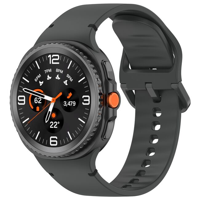 Curea pentru smartwatch Samsung Galaxy Watch 8 40mm/ Watch 8 44mm / Watch 8 Classic - Quickfit din silicon- Negru denim