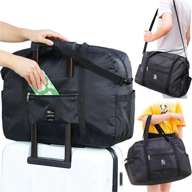 Geanta de Voiaj SmartFold 36L Multifunctionala – Cabina Avion, Sport, Vacante, Impermeabilă, Ultra Usoara, cu Curea Reglabila – Negru