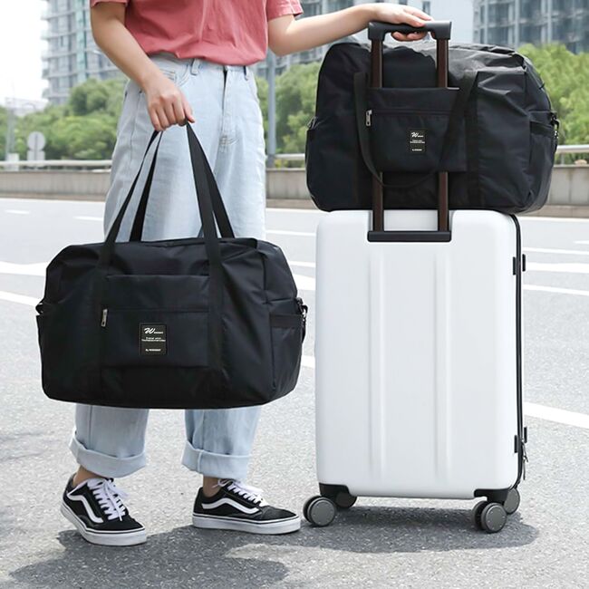Geanta de Voiaj SmartFold 36L Multifunctionala – Cabina Avion, Sport, Vacante, Impermeabilă, Ultra Usoara, cu Curea Reglabila – Negru