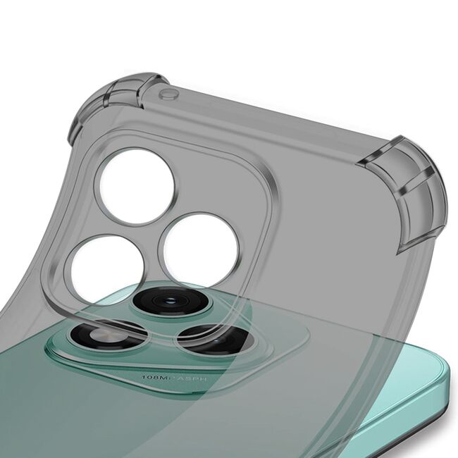 Husa pentru  Oppo Reno 12F, 12FS compatibila MagSafe Anti-Shock 1.5mm reinforced 4 corners - Negru translucid