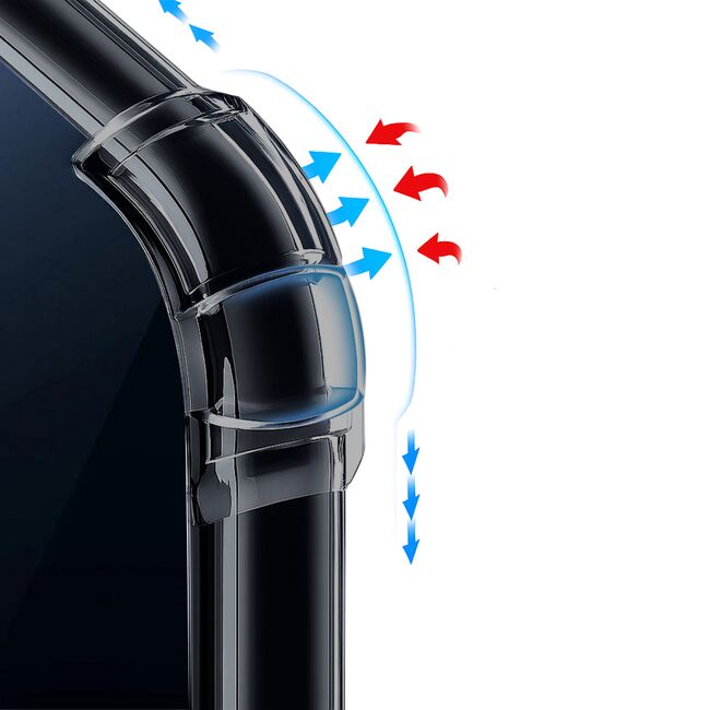Husa pentru  Samsung Galaxy A56 compatibila MagSafe Anti-Shock 1.5mm reinforced 4 corners - Negru translucid