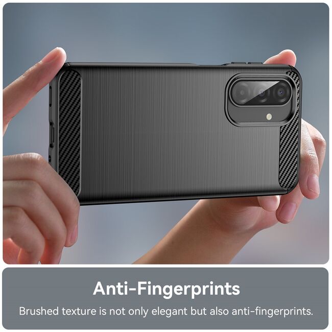 Husa pentru Samsung Galaxy A17 Carbon Liquid Silicone, Negru